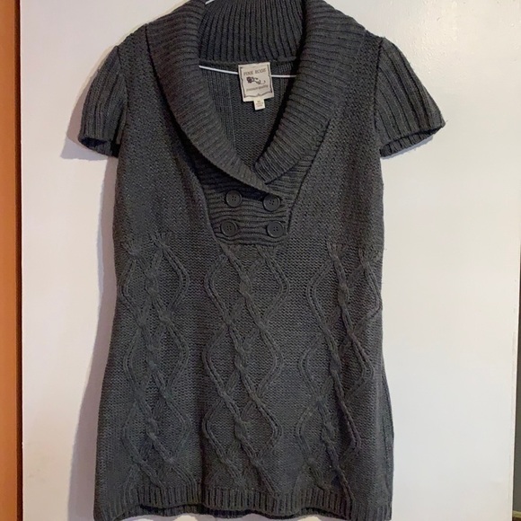 Pink Rose Grey Sweater Size XL NWOT - Picture 1 of 6